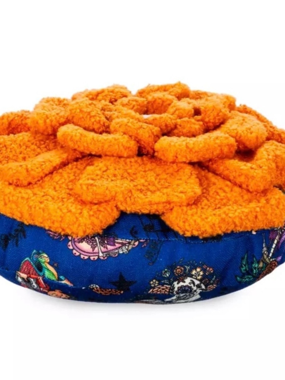 Disney Parks Pixar COCO Marigold Petals Throw Pillow Orange Blue - NEW
